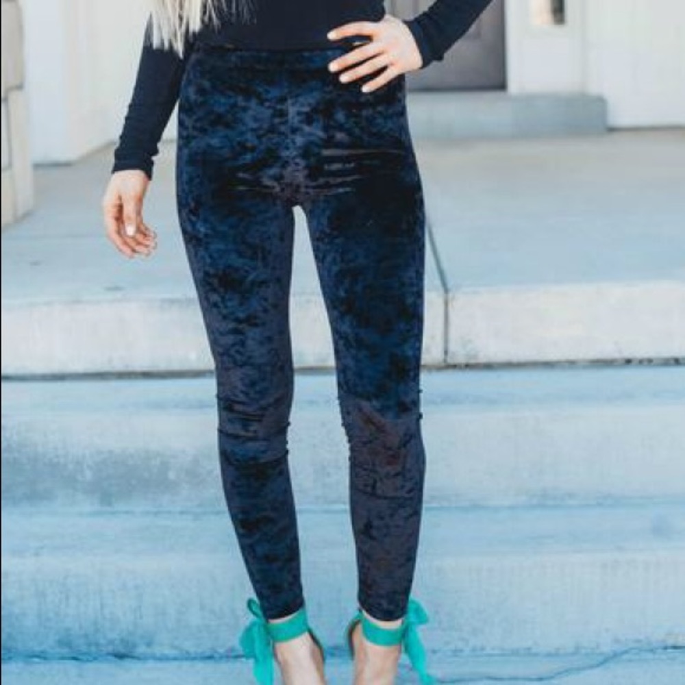 Velvet Leggings Black